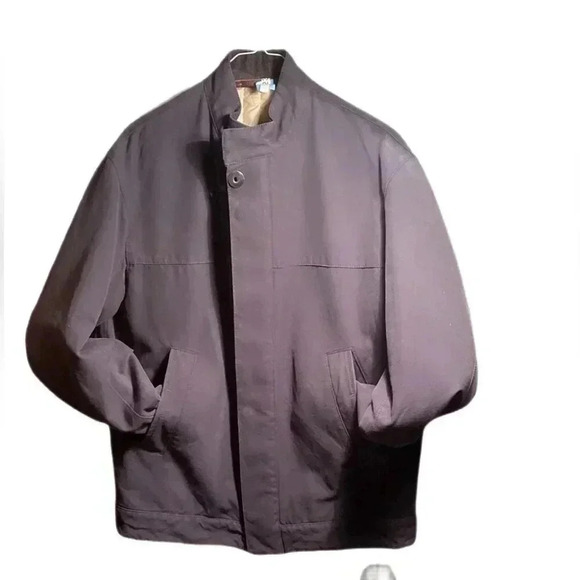 Cerruti 1881 snap closure lined stylish zippered pcket wool fall overcoat 49/USL - Picture 1 of 6